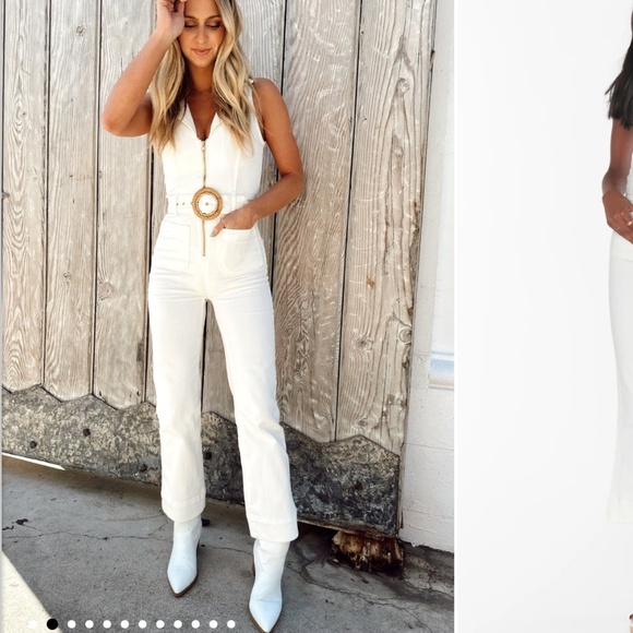 Show Me Your MuMu Pants - Show me your mumu size small Jean cropped jumpsuit
